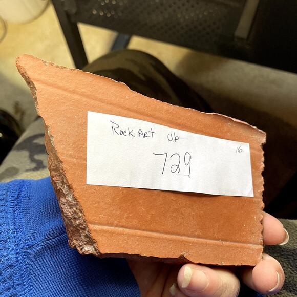 Evergreen by moonlight ART  original 6 x 3.5 inch 3/4" clay rock flat - Picture 8 of 8